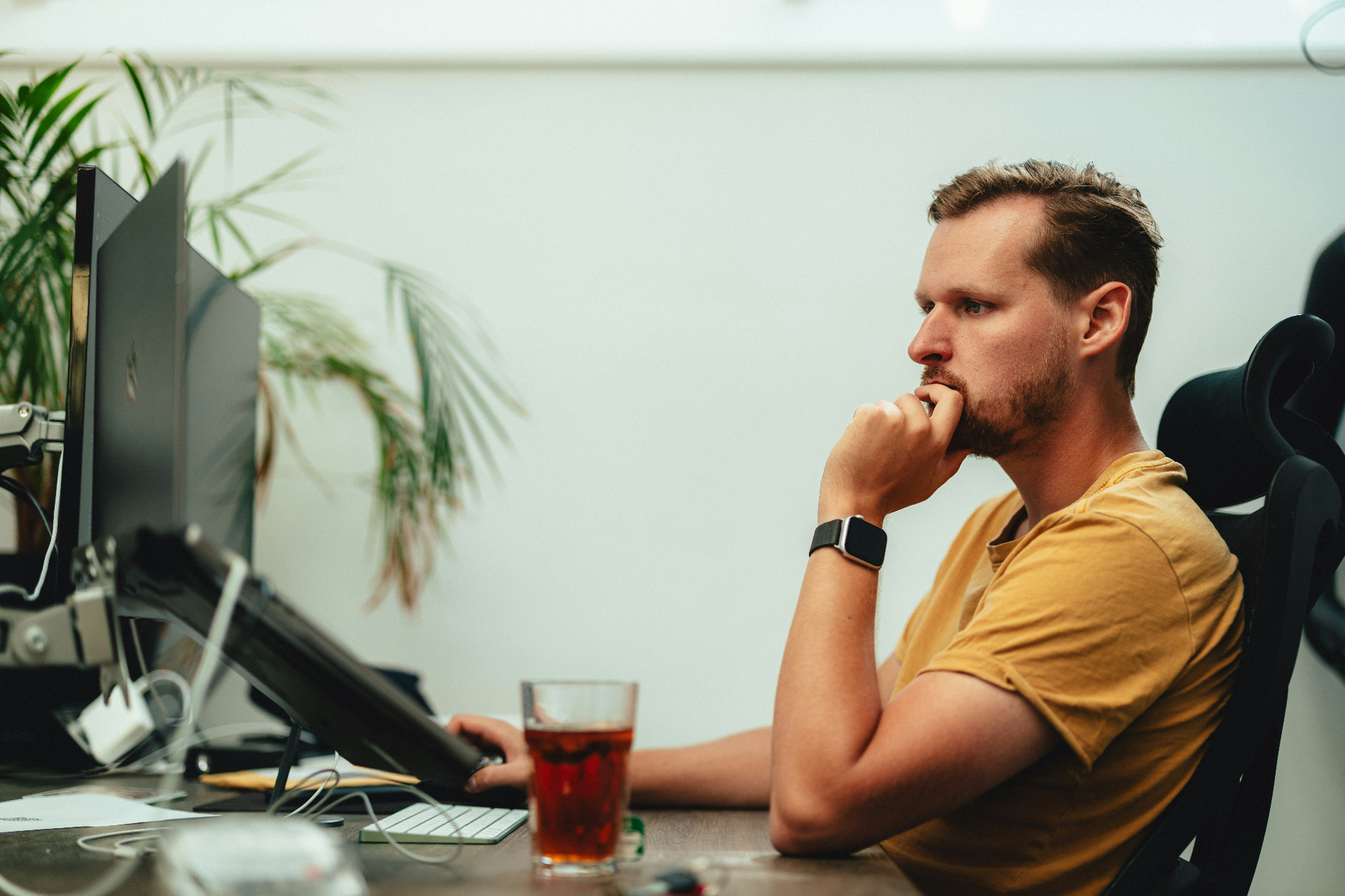 Developer working on infrastructure modernization