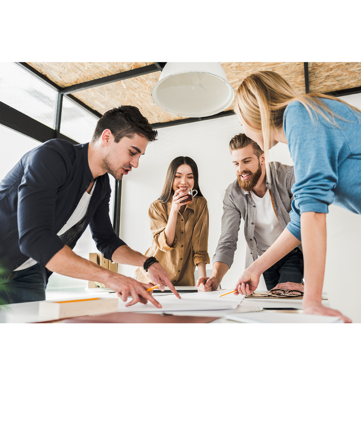 Team collaborating on product strategy